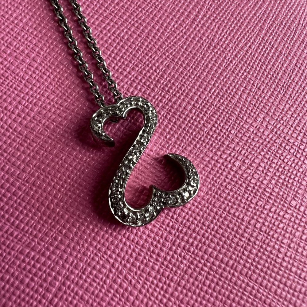Open Hearts Diamond Pendant Necklace